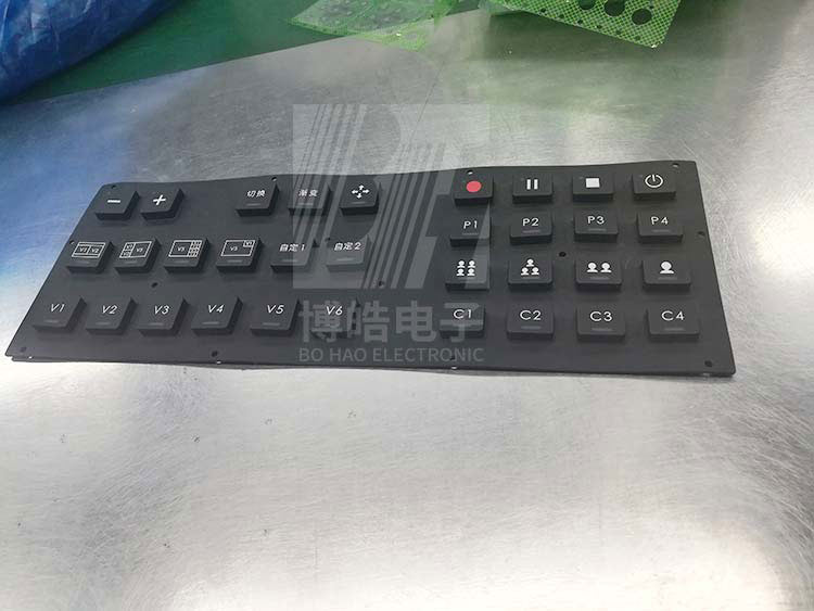 镭雕透光字符工业硅胶键盘按键
